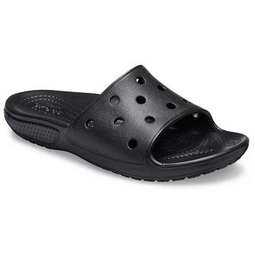 Crocs Classic Slide Girls' Sandals Black | Australia 1612MQZA